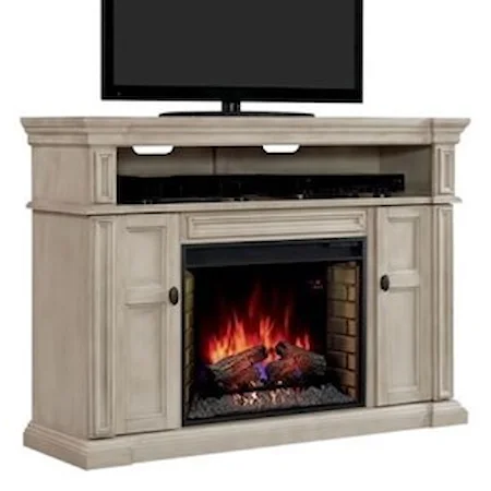 Fireplace TV Console Mantel & Fireplace Insert with Storage.